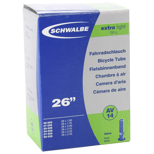 SCHWALBE EXTRA LIGHT AV 14 26x1,50/2,35 Butyl Schrader 40 mm 10424340 Inner Tube