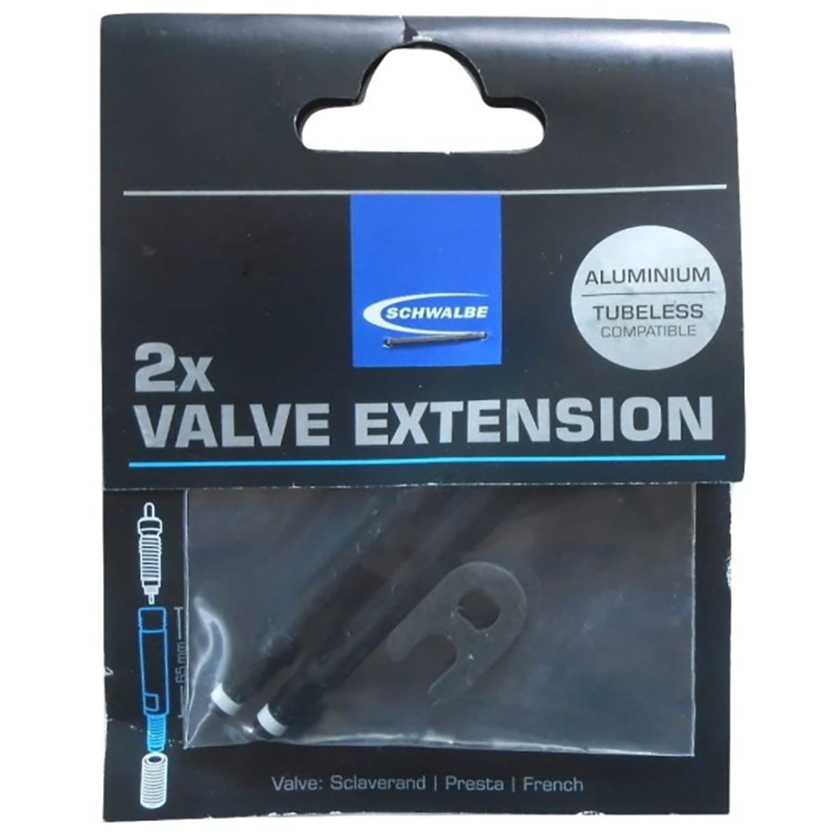 Prodlužovače ventilu SCHWALBE Presta (x2)