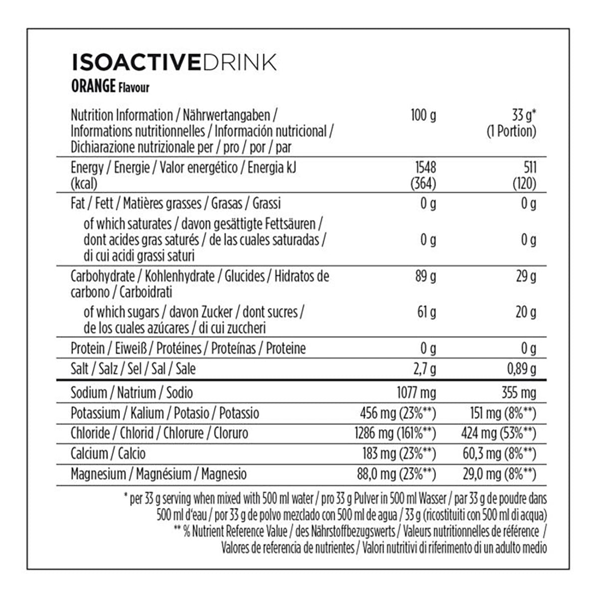 Energiedrank POWERBAR ISOACTIVE (600 g) Sinaasappel