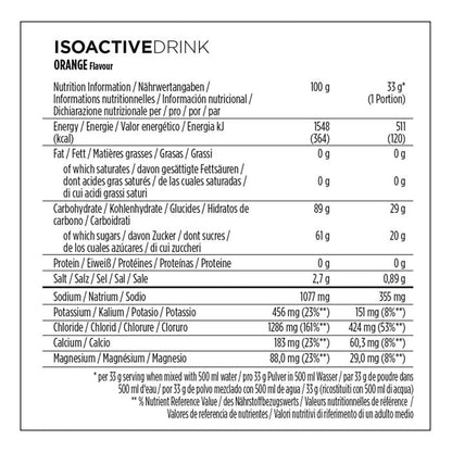 Boisson Énergétique POWERBAR ISOACTIVE (600 g) Orange