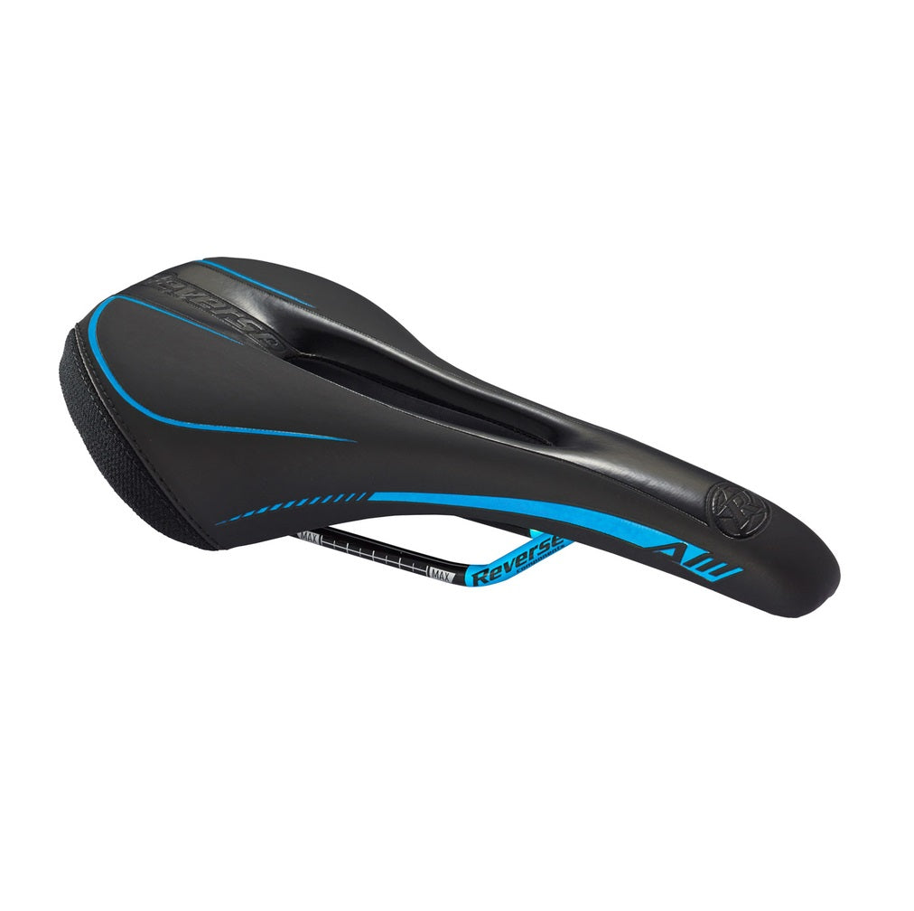 REVERSE COMPONENTS AM ERGO Saddle CrMo Rails Black/Blue