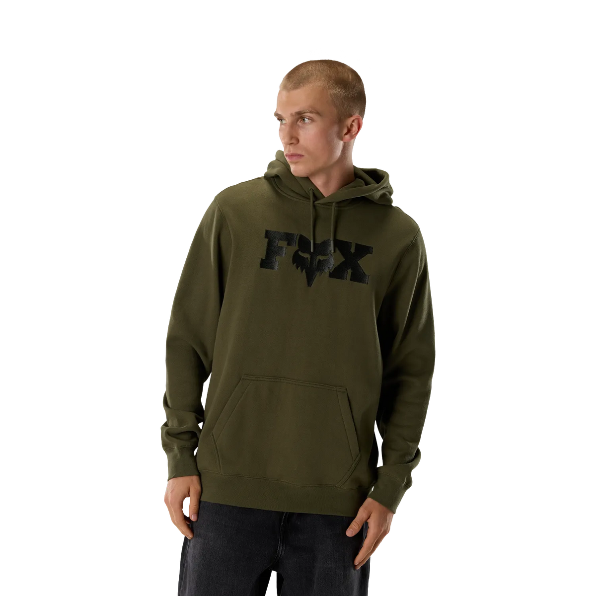 Grøn FOX F HEAD X FLEECE hættetrøje