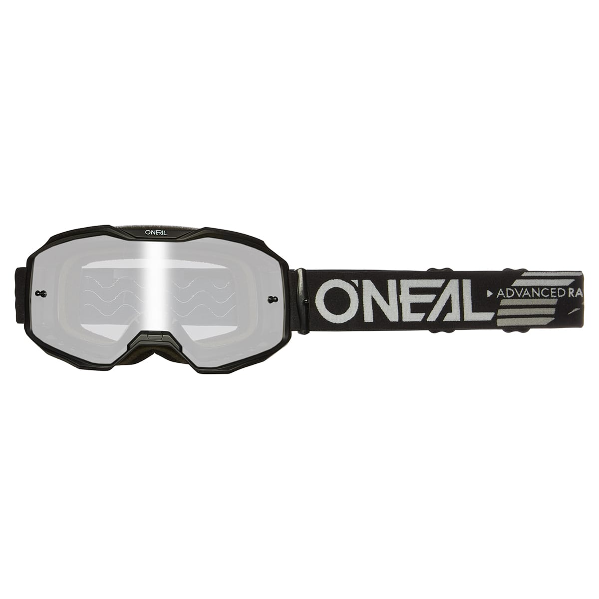 Maska O'NEAL B-10 SOLID Czarna Szyba Silver Mirror