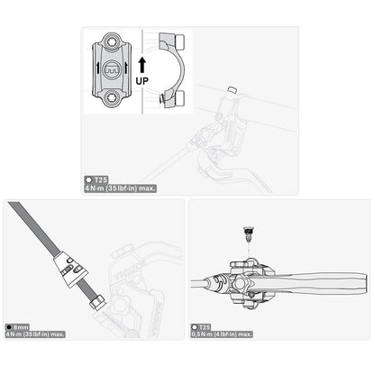 MAGURA MT4 FLATMOUNT Front / Rear Brake WITHOUT DISC Black