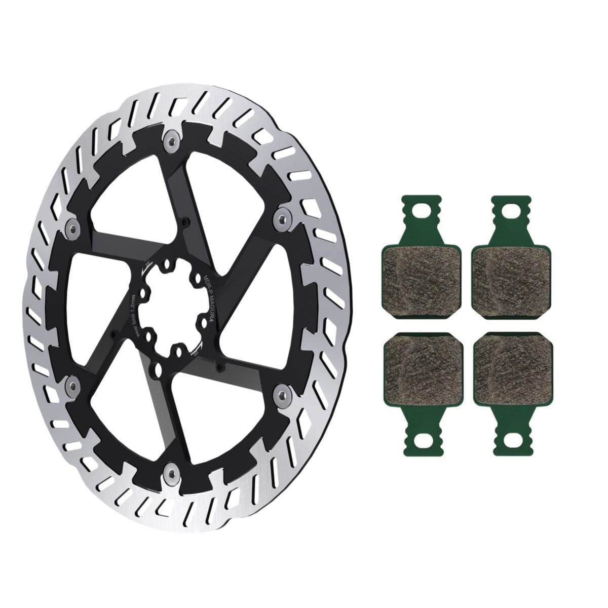 Skive MAGURA MDR-P + bremseklodser 8.S MT eSTOP 6 huller sort