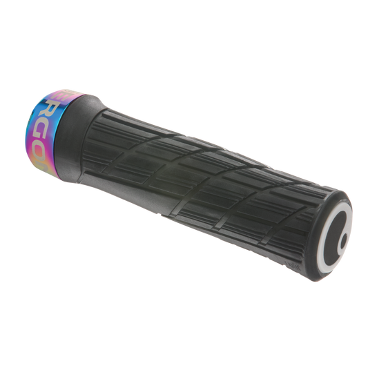 Gripy ERGON GE1 EVO Factory čierne Stealth Frozen s objímkami Oil Slick
