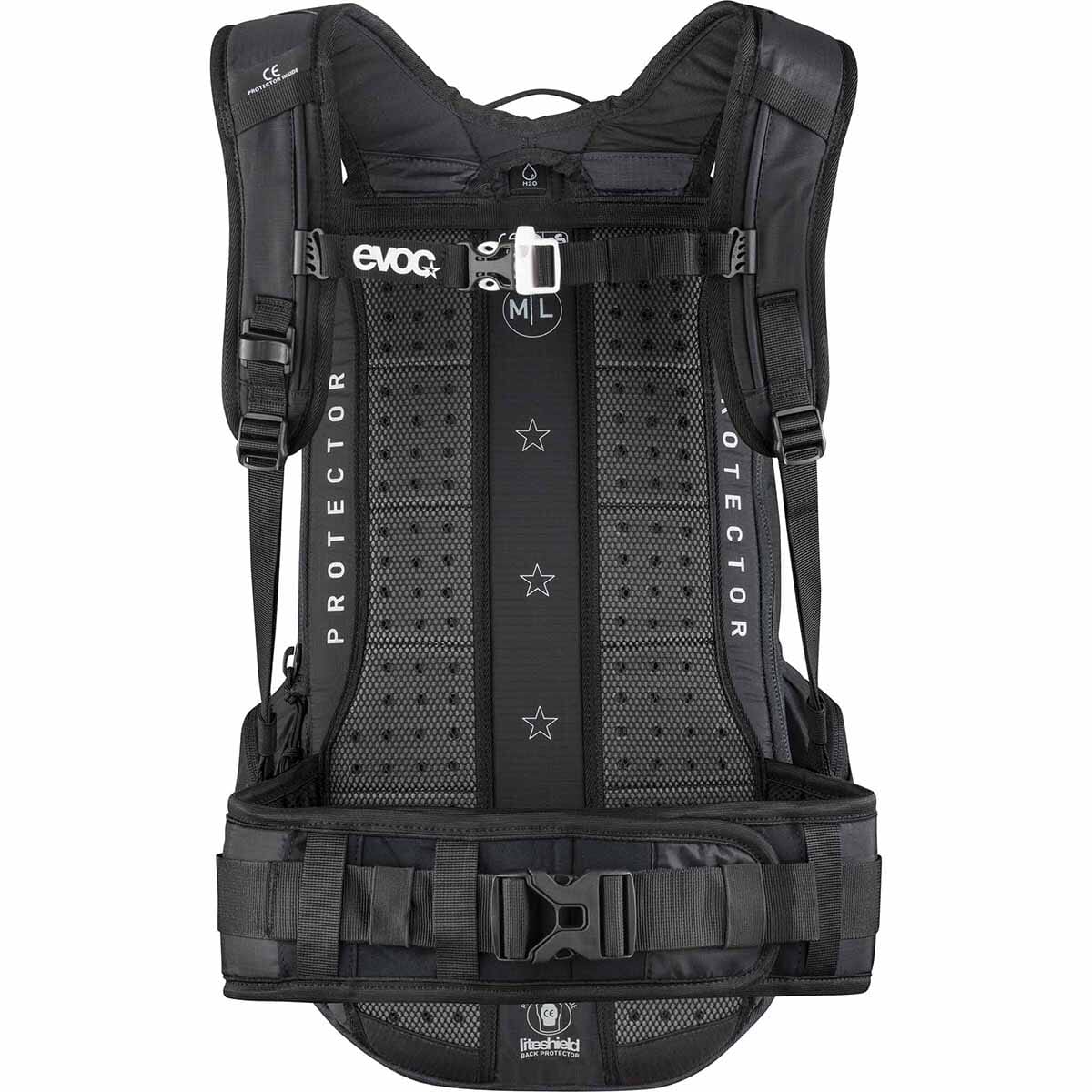 EVOC FR PROTECTOR TOUR 30L Black Backpack with Back Protector