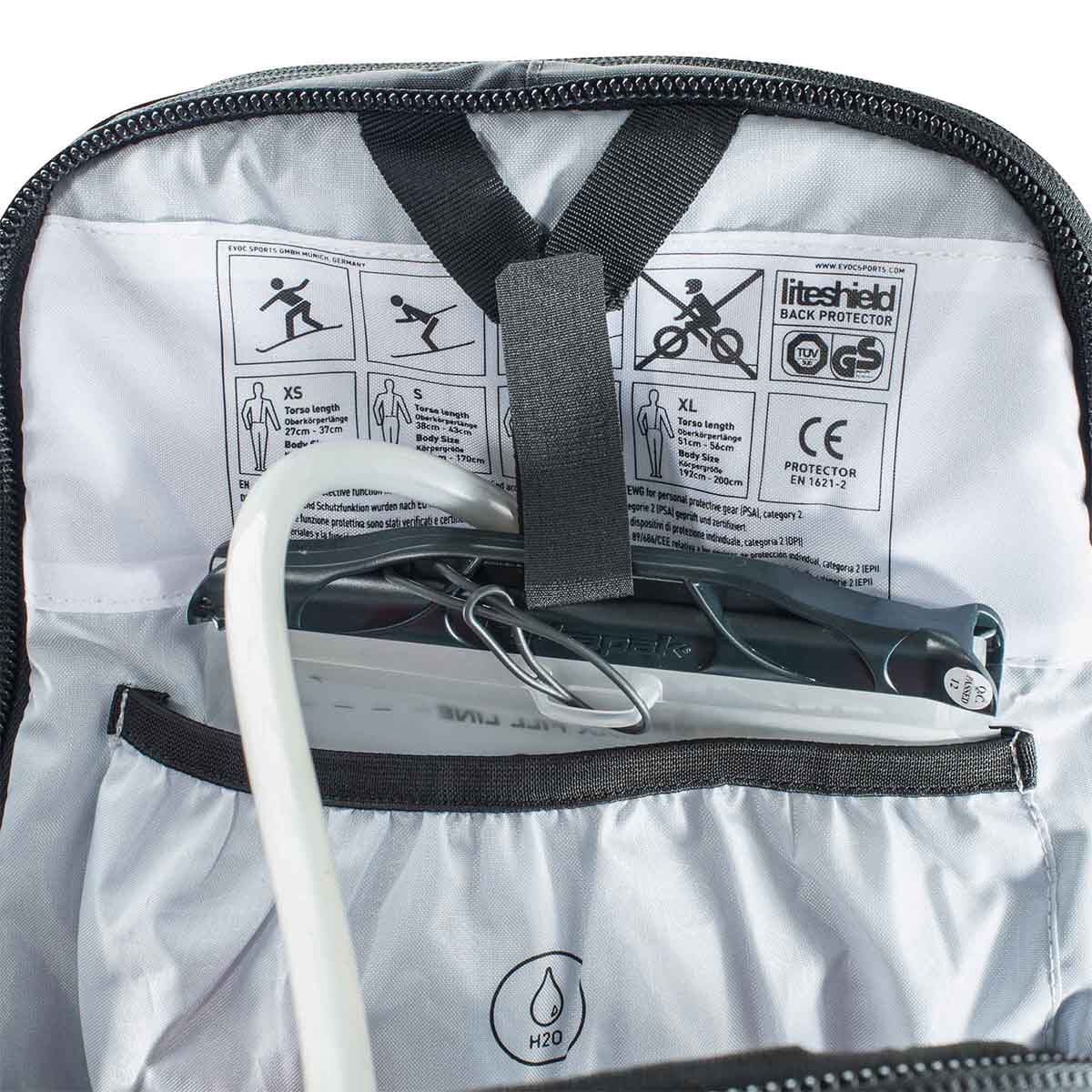 EVOC FR PROTECTOR TOUR 30L Black Backpack with Back Protector