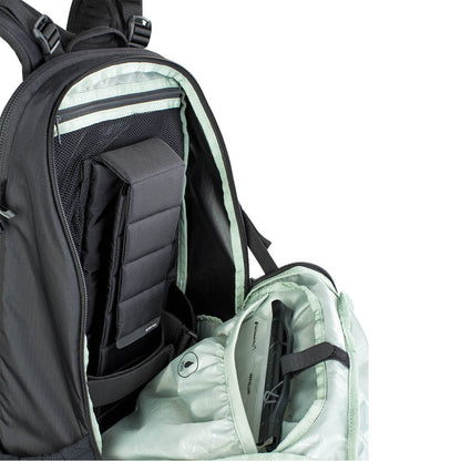 EVOC TRAIL E-RIDE 20L Black Backpack with Back Protector