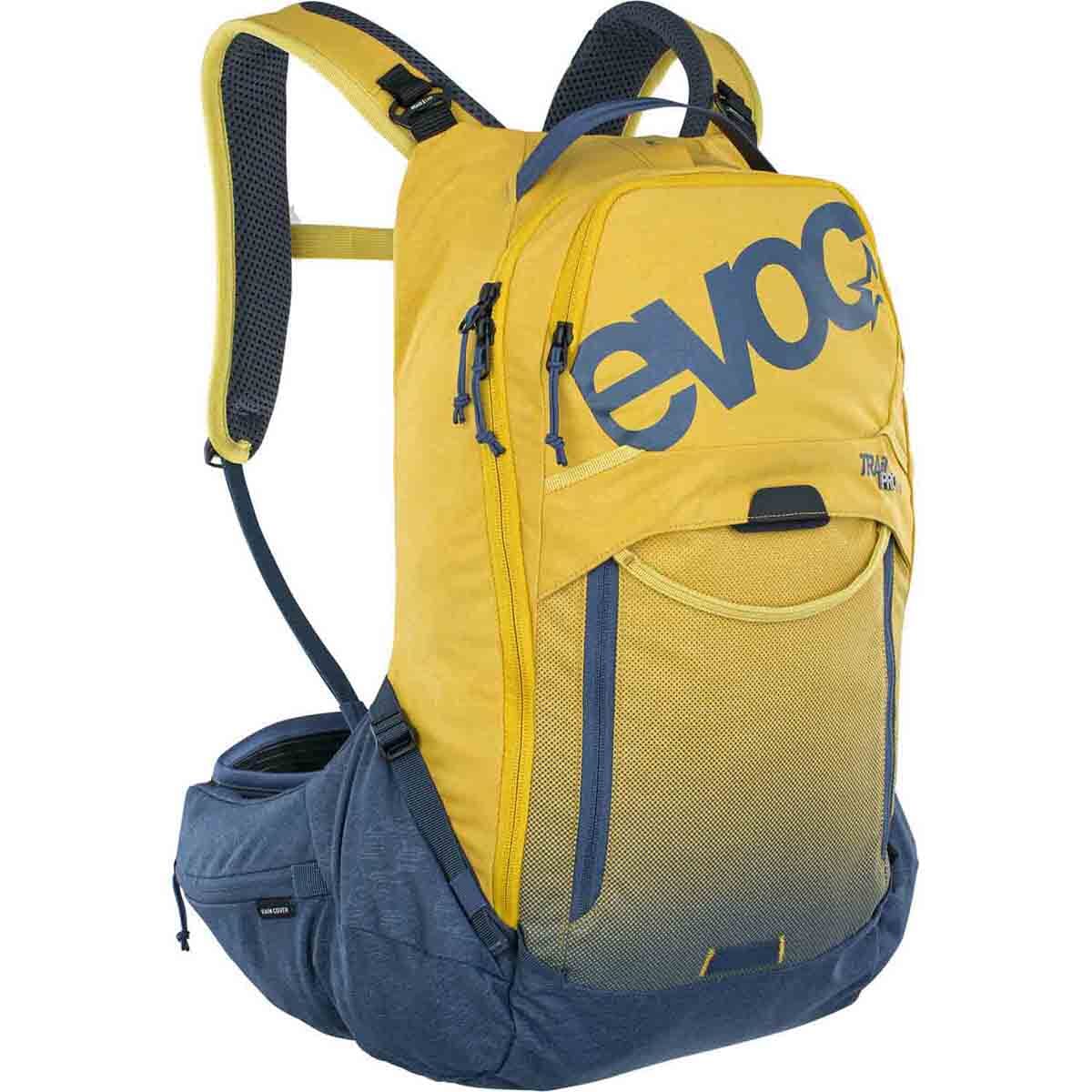 EVOC TRAIL PRO 16L Backpack with Back Protector Yellow/Blue
