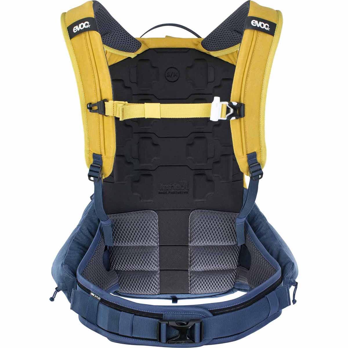 EVOC TRAIL PRO 16L Backpack with Back Protector Yellow/Blue