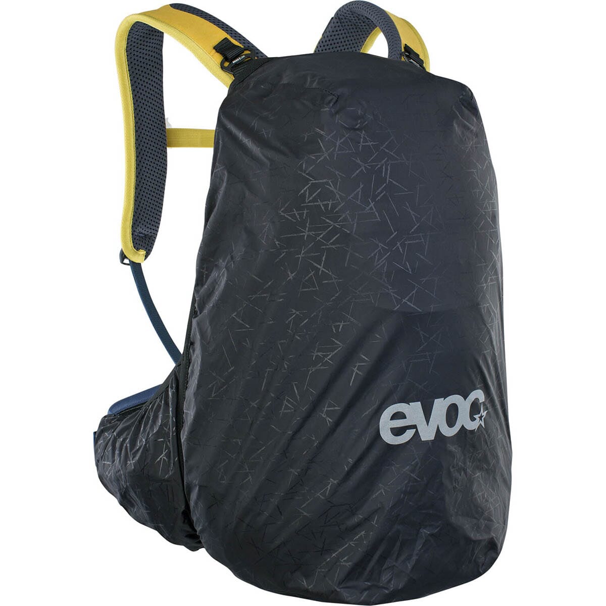 EVOC TRAIL PRO 16L Backpack with Back Protector Yellow/Blue
