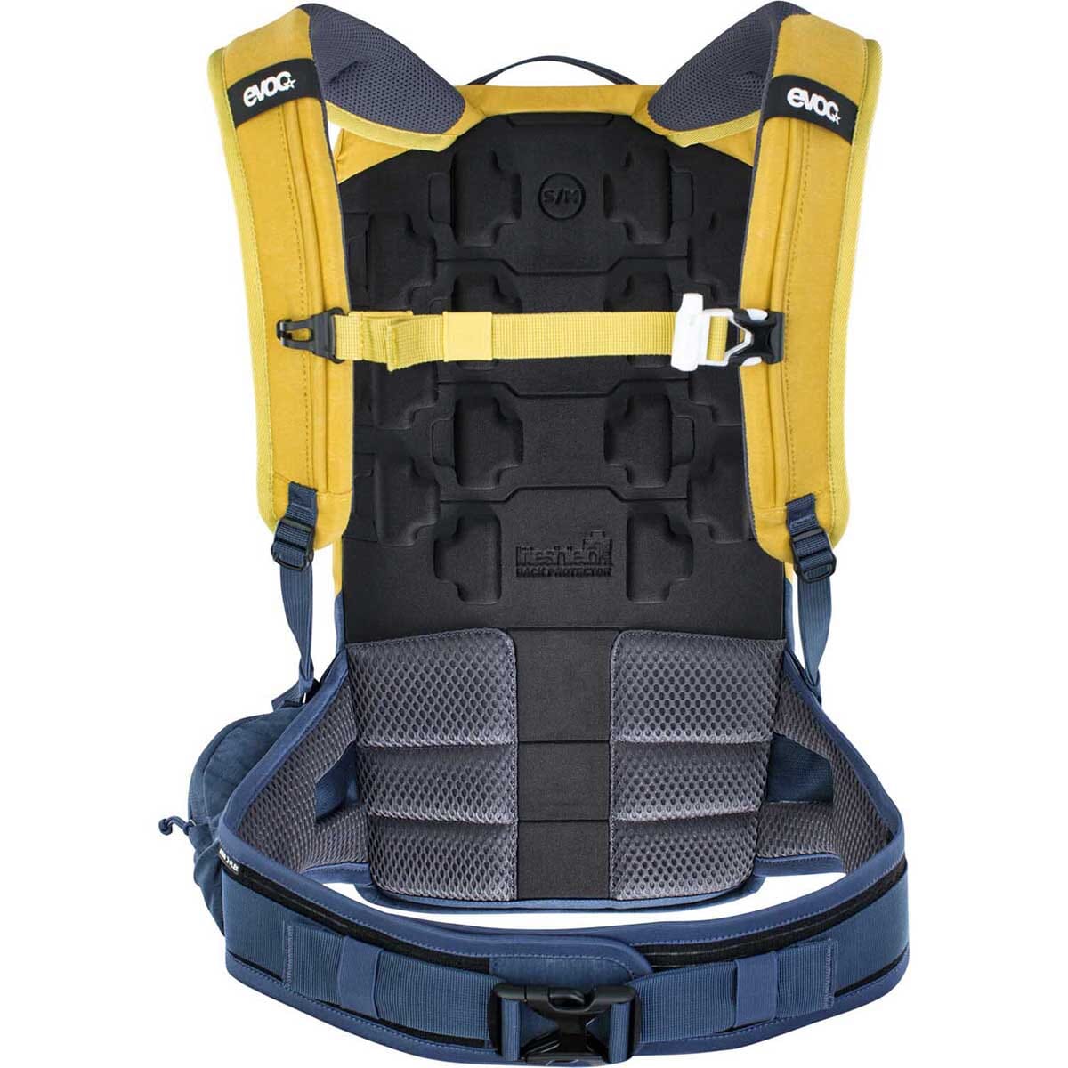 EVOC TRAIL PRO 10L Backpack with Back Protector Yellow/Blue
