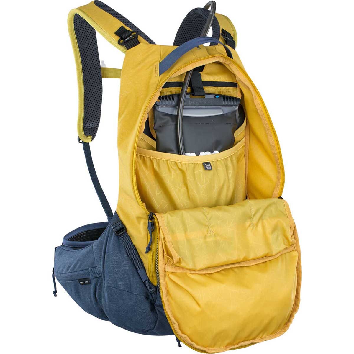 EVOC TRAIL PRO 10L Backpack with Back Protector Yellow/Blue