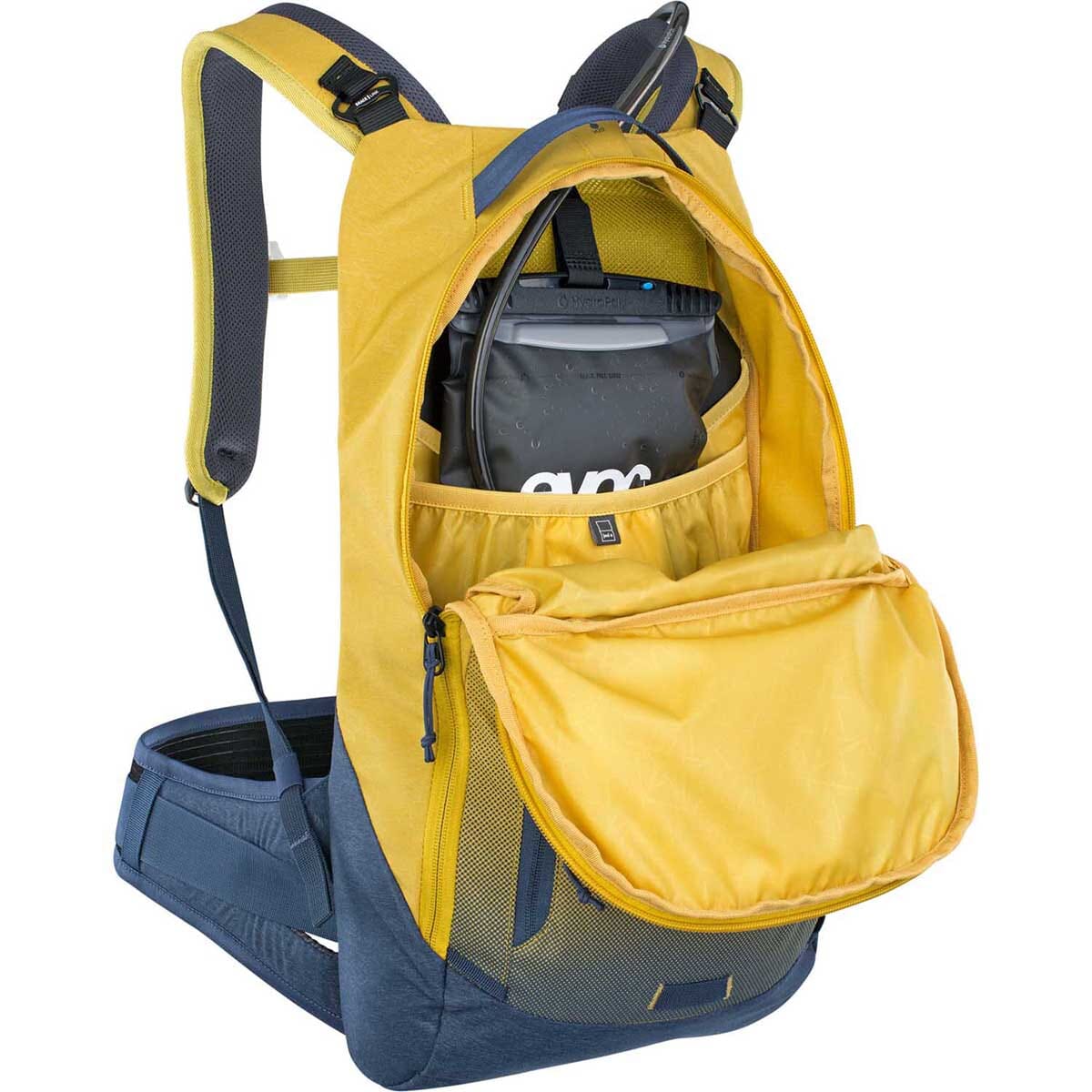 EVOC TRAIL PRO 10L Backpack with Back Protector Yellow/Blue