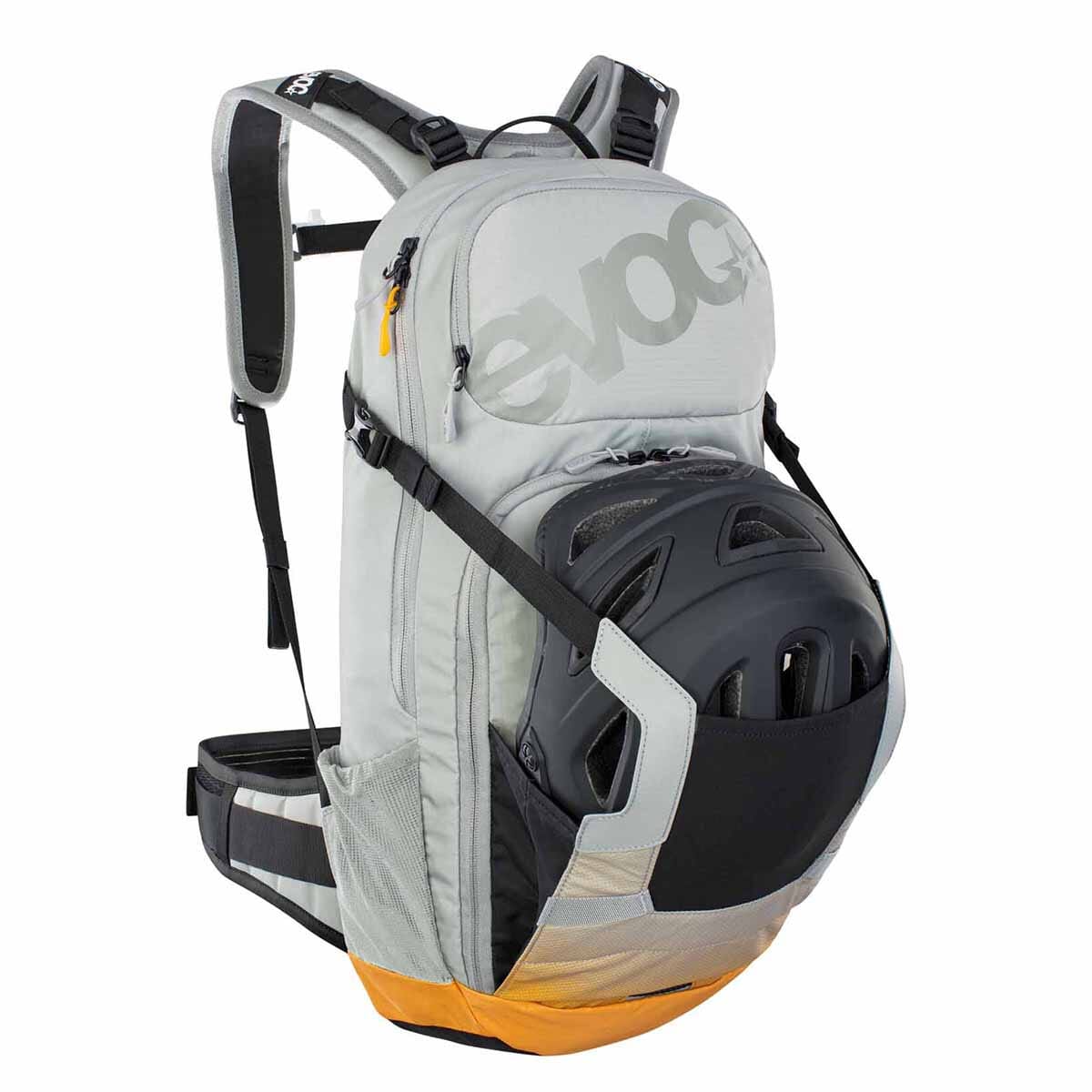 EVOC FR ENDURO E-RIDE 16L Grey/Orange Backpack with Back Protector