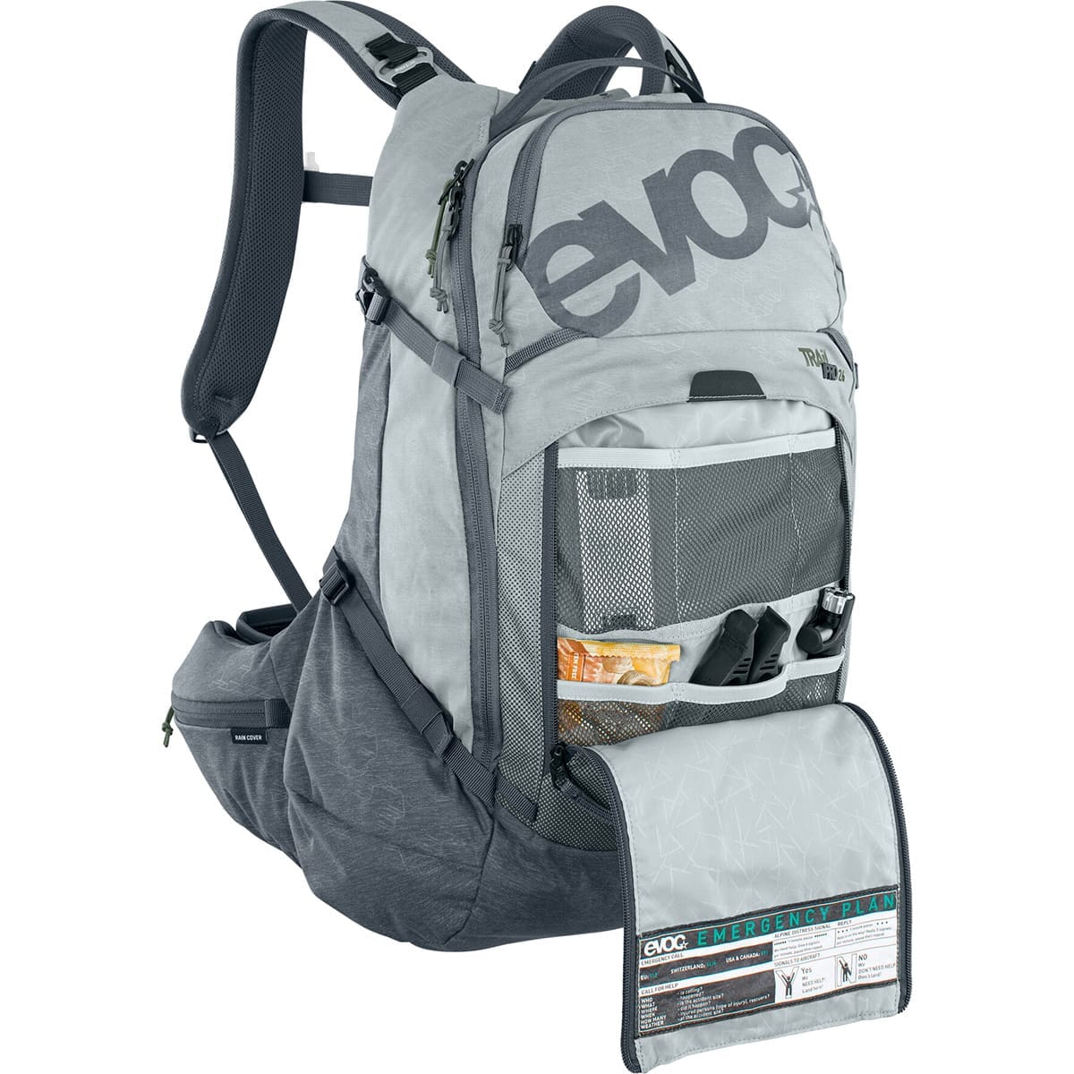 Rygsæk med rygpude EVOC TRAIL PRO 26 Grå