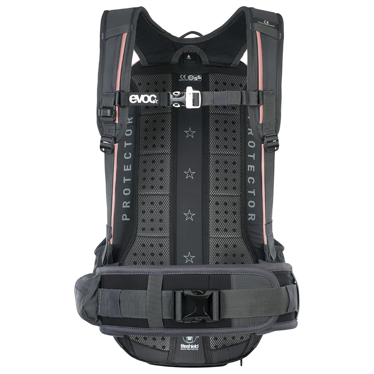 Backpack with Back Protector EVOC PROTECTOR FR ENDURO 16 L Pink