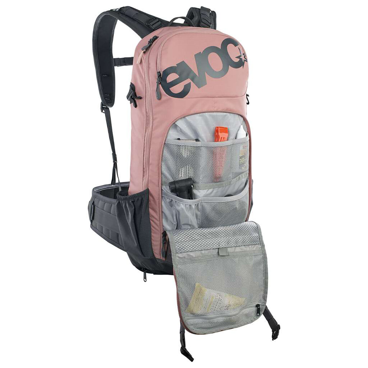 Backpack with Back Protector EVOC PROTECTOR FR ENDURO 16 L Pink