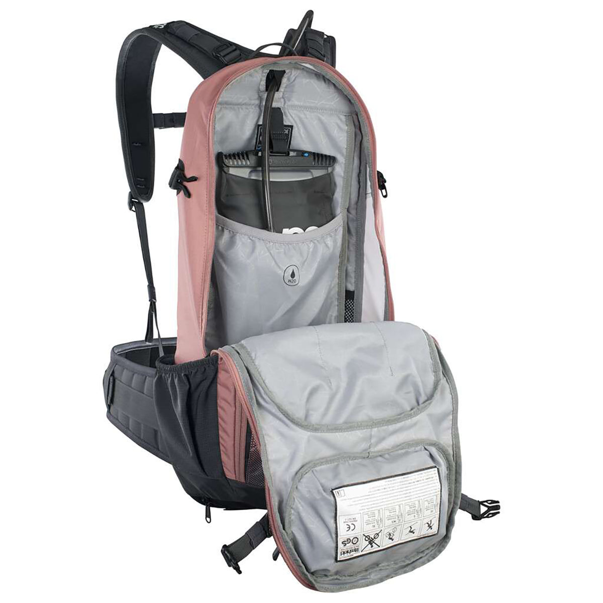 Backpack with Back Protector EVOC PROTECTOR FR ENDURO 16 L Pink