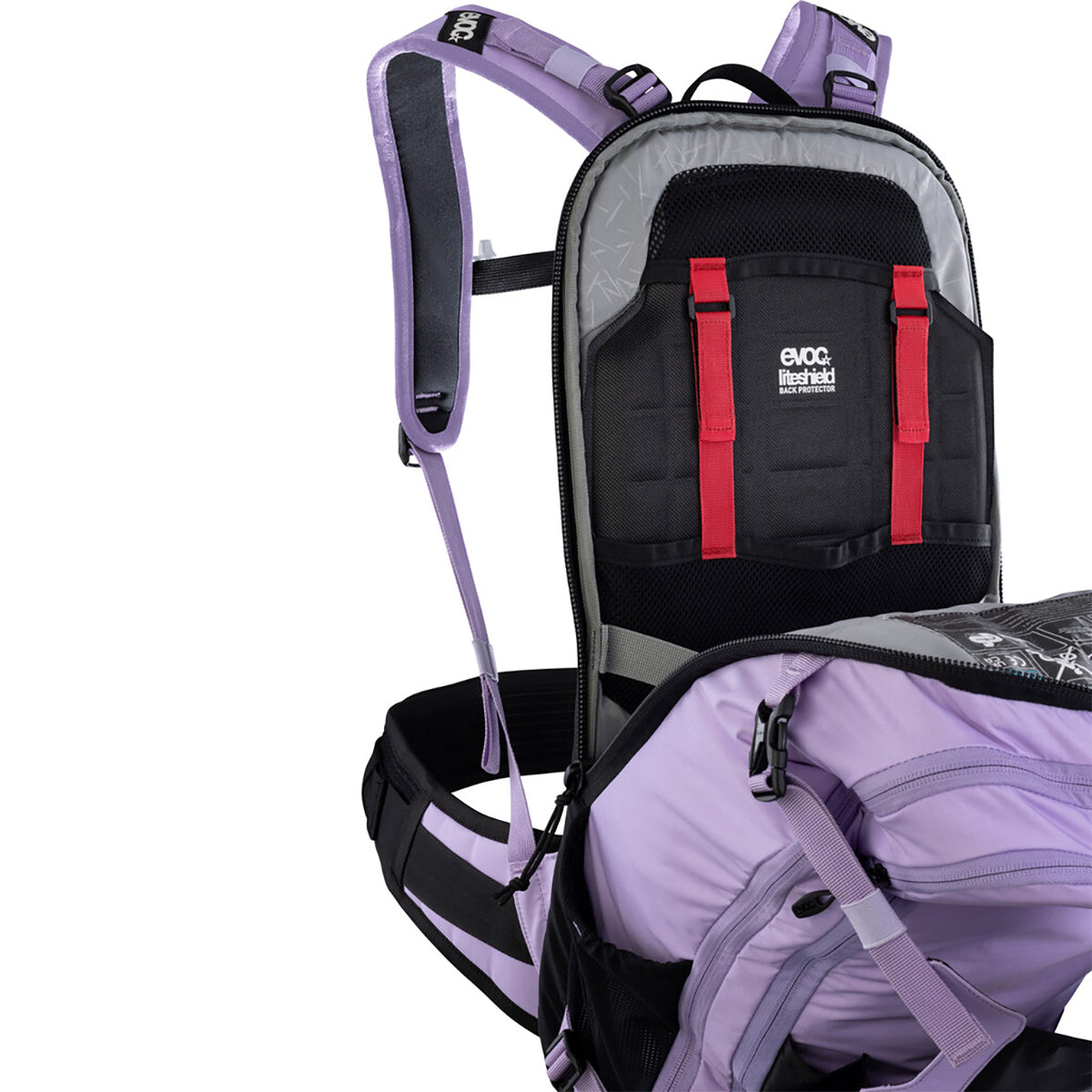 EVOC TRAIL E-RIDE 20L Backpack with Back Protector Pink