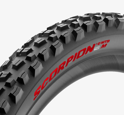 Däck PIRELLI SCORPION E-MTB M 29x2.6 Tubeless Ready Mjuk Svart/Röd 4355700