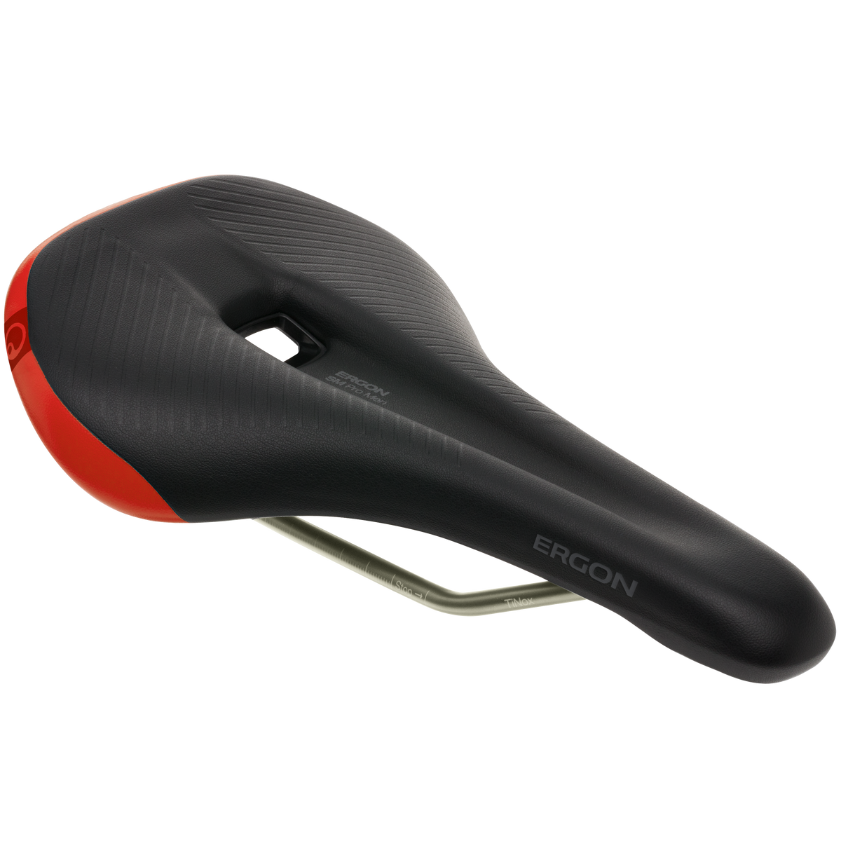 Siodełko ERGON SM Pro Risky Red M/L, pręty TiNox