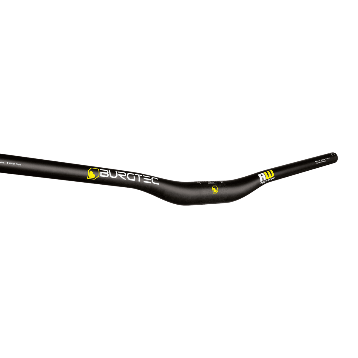 Styr BURGTEC RIDE WIDE ENDURO Rise 20mm 800mm Sort Carbon