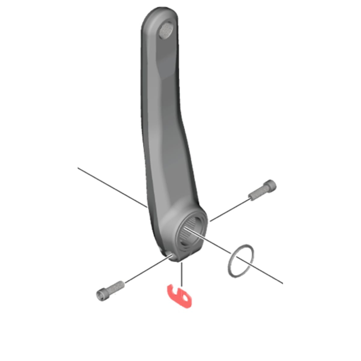 Veiligheidsplaatje voor Linker Crank van SHIMANO FC-M580 Trapas