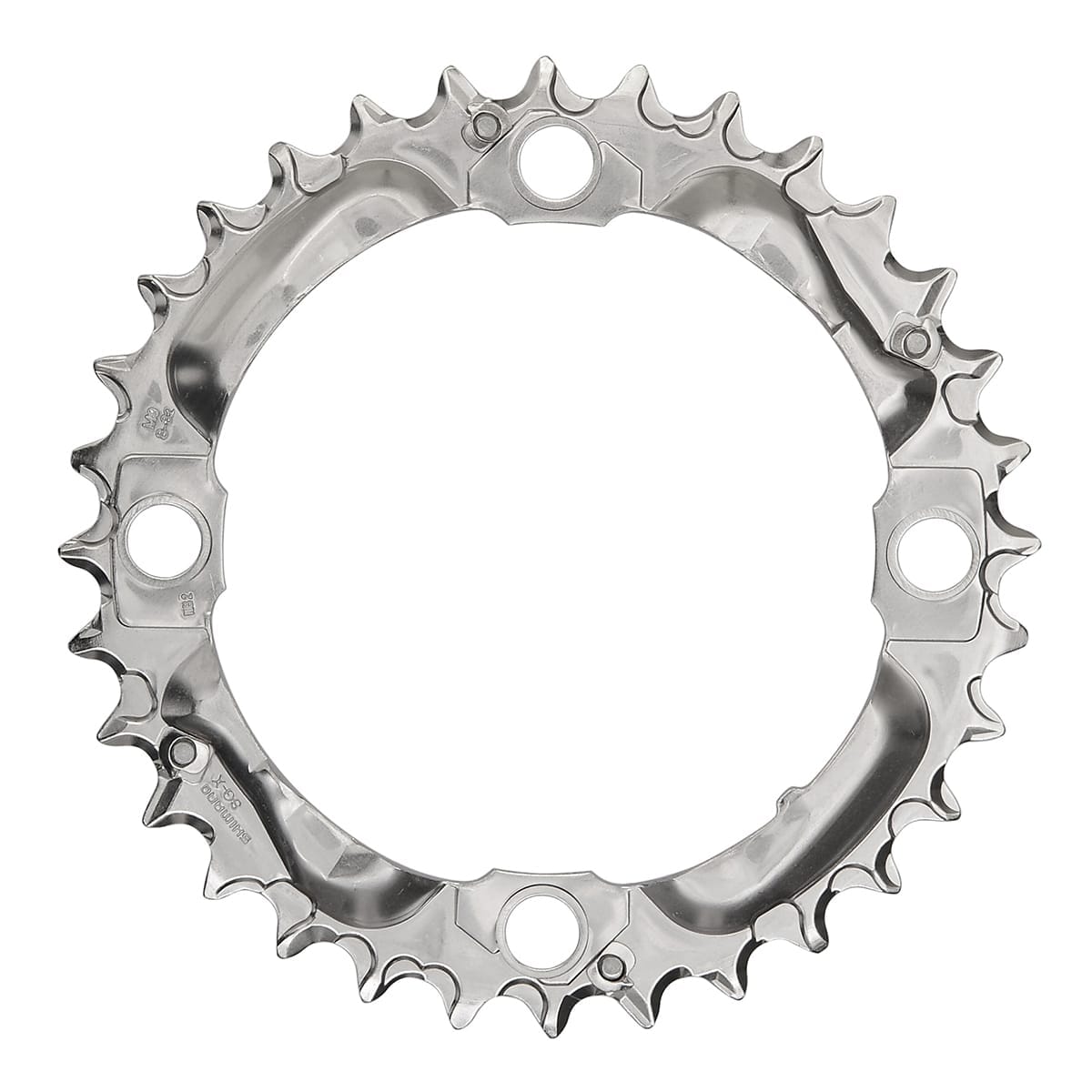 SHIMANO DEORE M530 9-Speed 4-Bolt 104 mm Middle Chainring Silver