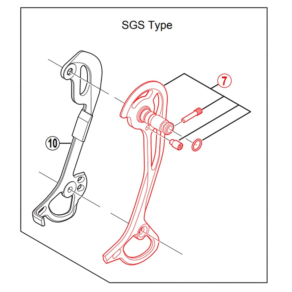SHIMANO XT RD-M772 SGS Long External Rear Derailleur Hanger