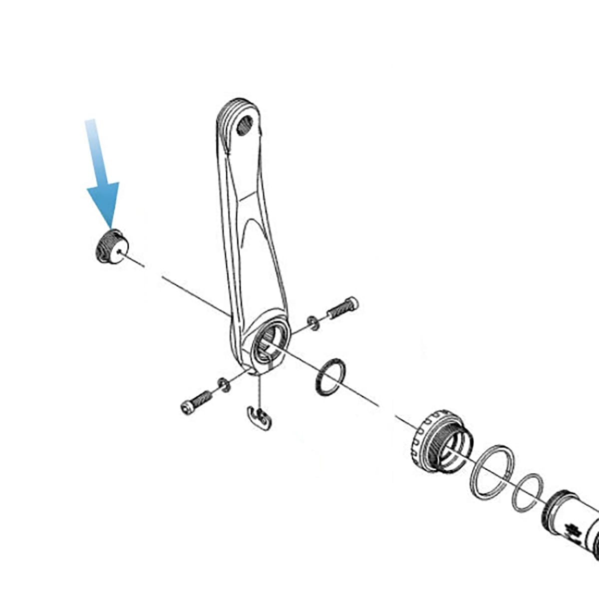 Venstre krankvindeskrue SHIMANO SORA 3500 / TIAGRA 4600 / 105 5700 / ULTEGRA 6700