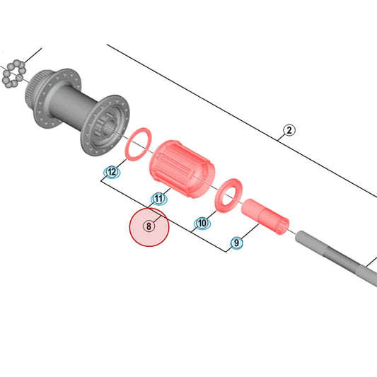 Vrijlooplichaam voor Wielen SHIMANO SLX M665 / M7000