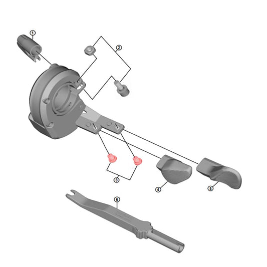 Kit 2 Skruer til Trykknapper til Gearvælger SHIMANO XT/XTR Di2 #Y01W98010