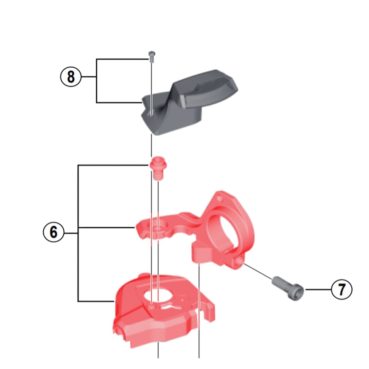 Indicator-Type Cover for SHIMANO XT M8000 Right Gear Shifter #Y03K98040