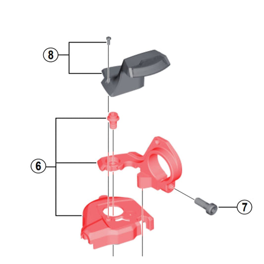 Indicator-Type Cover for SHIMANO XT M8000 Right Gear Shifter #Y03K98040
