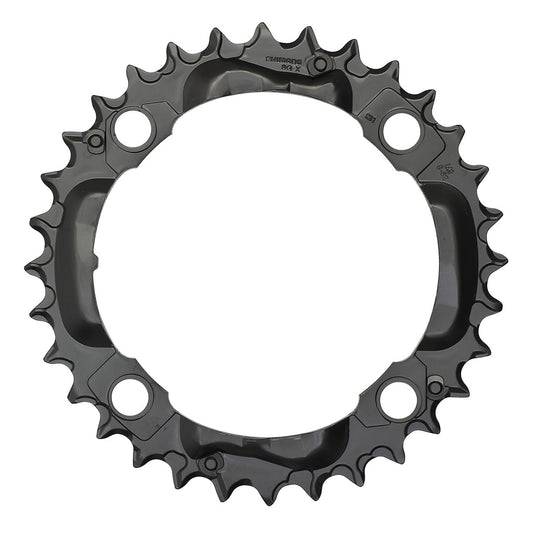 Mellemste Klinge SHIMANO DEORE M590 9V 4 Huller 104 mm Sort
