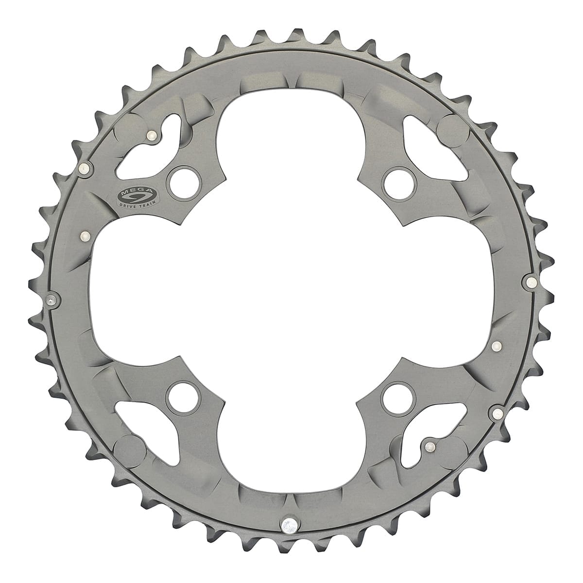 SHIMANO DEORE M590 9-Speed 4-Bolt 104 mm Outer Chainring Silver
