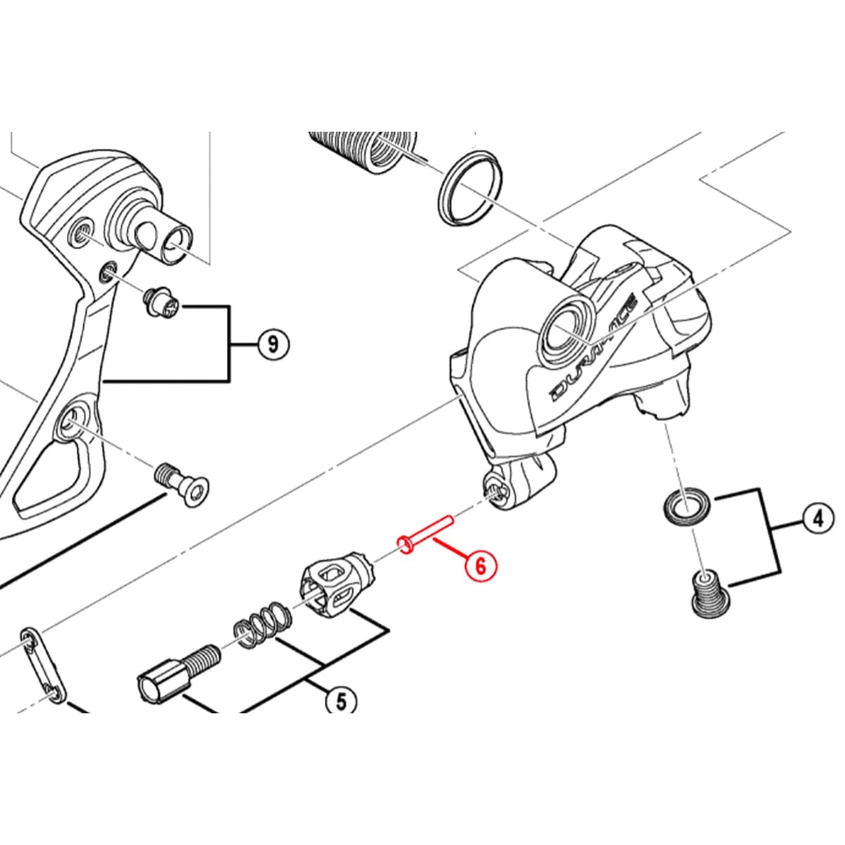 Cable Tension Adjustment Insert for SHIMANO DURA-ACE RD-9000 Rear Derailleur