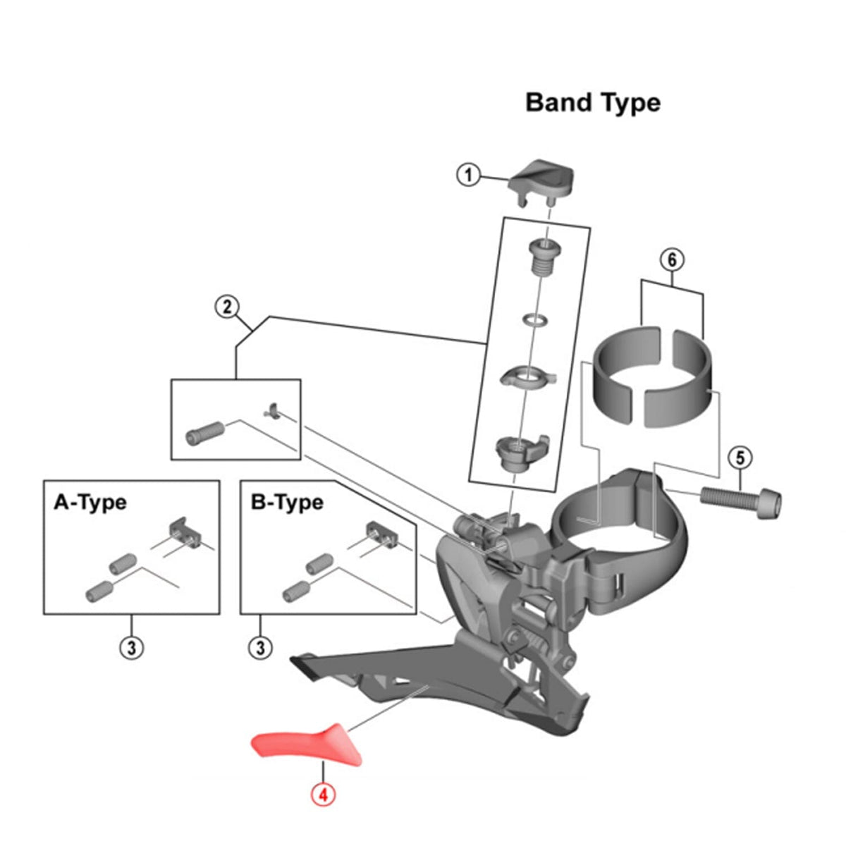 Εσωτερική Πλακέτα SHIMANO για Εμπρός Εκτροχιαστή R9100