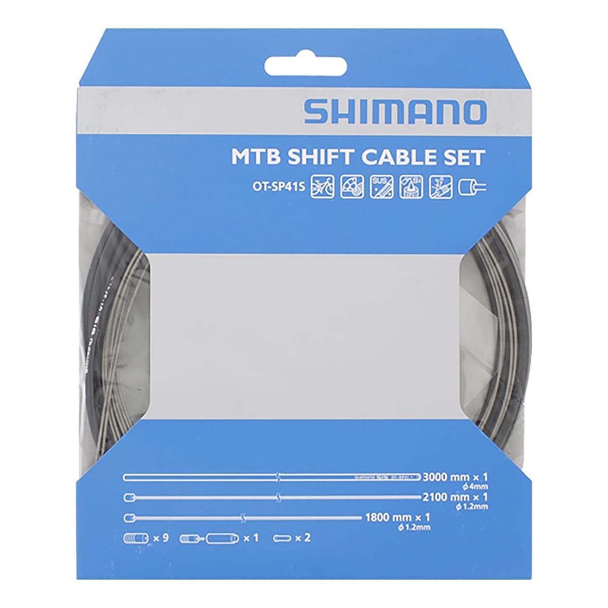 SHIMANO MTB Stainless Steel Derailleur Cable and Housing Kit