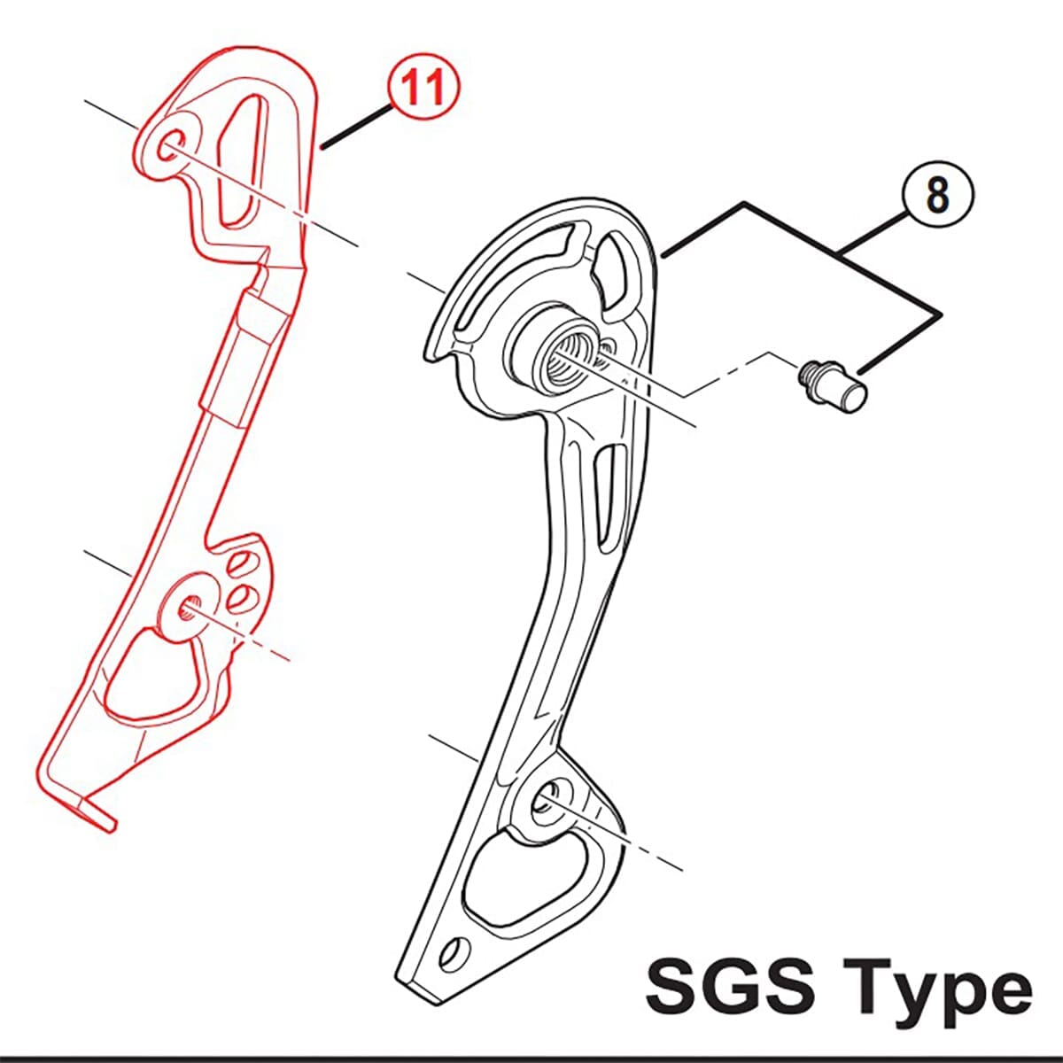 SHIMANO XTR RD-M980-SGS Long Internal Rear Derailleur Cage