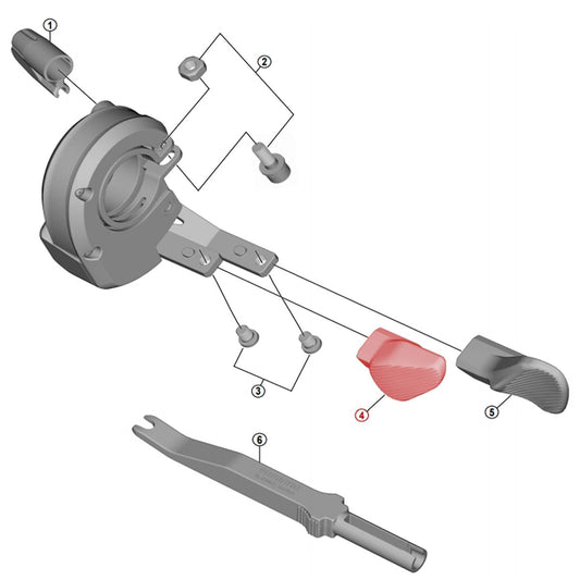 A-trykknap til venstre gearvælger SHIMANO XT Di2 SW-M8050 #Y0B300010