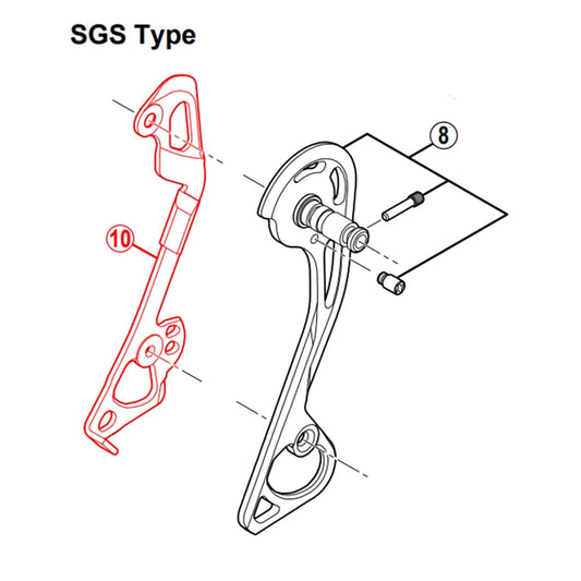 SHIMANO XT RD-M786-SGS Pitkä Sisäinen Takavaihdekoneen Häkki