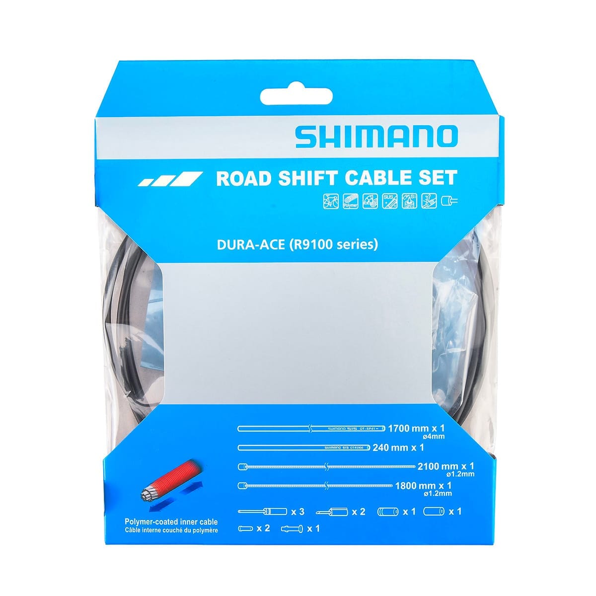 Kabel- og kabelføringssæt til forskifter SHIMANO DURA-ACE 9100 Polymer