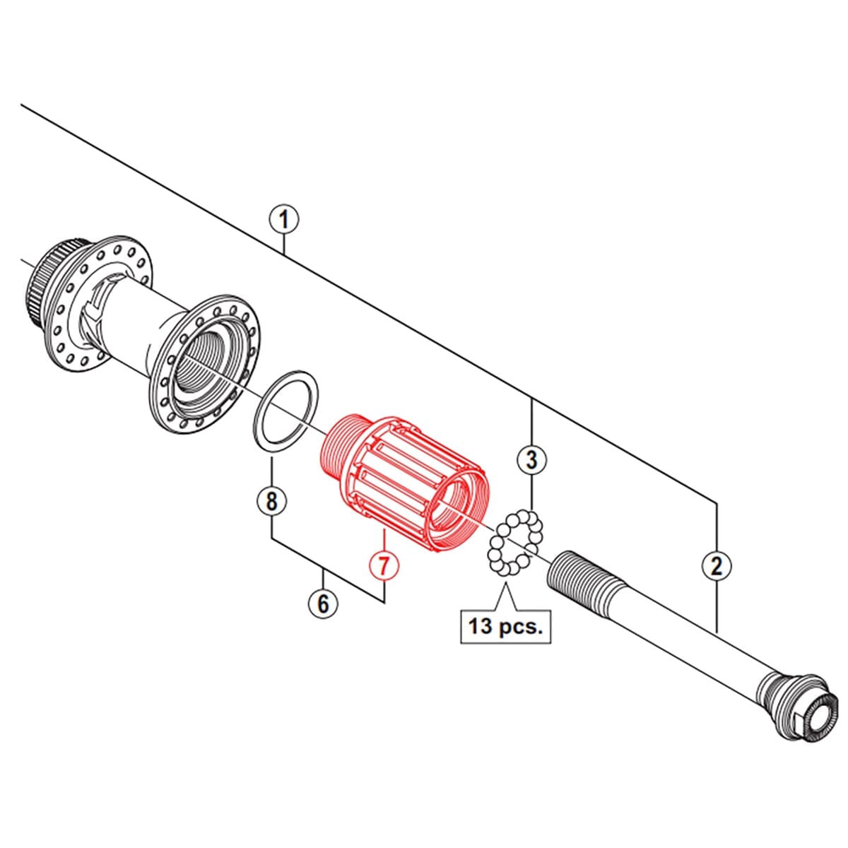 SHIMANO ZEE MTB Freehub Body #Y3TS98070