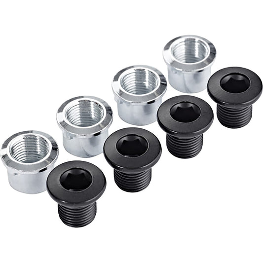 Kit of 4 Bolts and Nuts for Outer Chainring Fixing on Triple Crankset SHIMANO DEORE FC-M6000 #Y1WC98050 Black