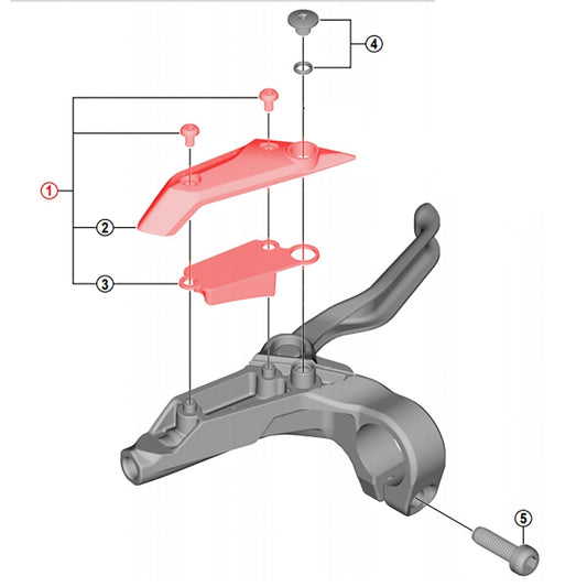 Dæksel og membran til venstre bremsegreb SHIMANO ALTUS BL-M315 #Y8PD98020