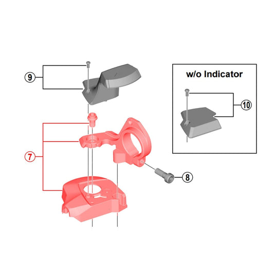 Pokrywa Manetki Zmiany Biegów do Wskaźnika SHIMANO SLX M7000 11V Prawa #Y06M98040