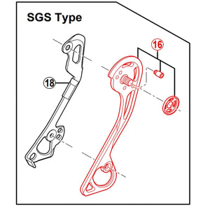 Εξωτερική Μακριά Γλώσσα Πίσω Ντεραγιέρ SHIMANO RD-M786-SGS #Y5Y198090
